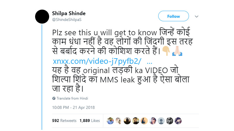 800px x 450px - Hina Khan And Her Boyfriend Rocky Thrash BB Rival Shilpa Shinde For  Tweeting Adult Video