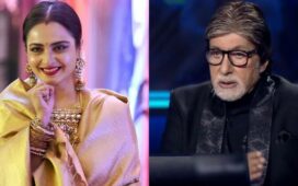 Rekha Amitabh Bachchan KBC